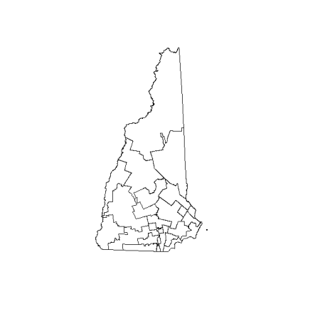 New Hampshire State Boundary and Senate District